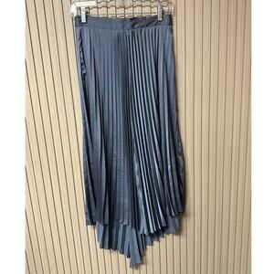 Bishop + Young Presley Pleated Midi Skirt Cascade Blue Women’s Size S
